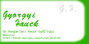 gyorgyi hauck business card